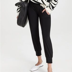Norma Kamali black pull on stretchy pants jog pants size XS